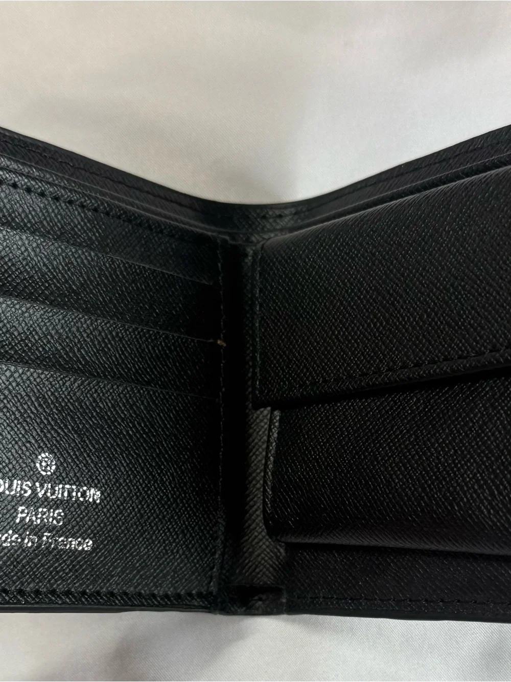 Louis Vuitton Black Grey Checkered Bifold Wallet
